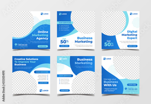 Business marketing banner for flyer and social media post template