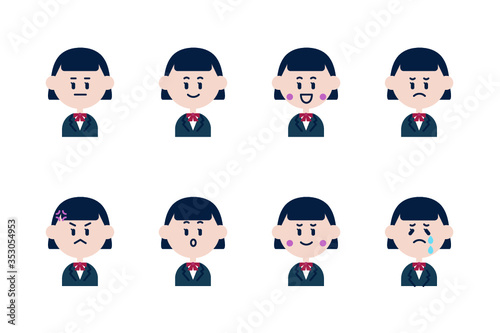 中高生のアイコンセット（女子）