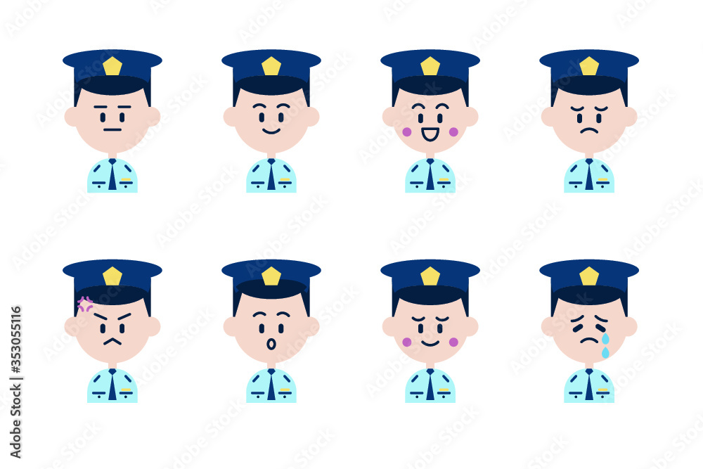 警官のアイコンセット