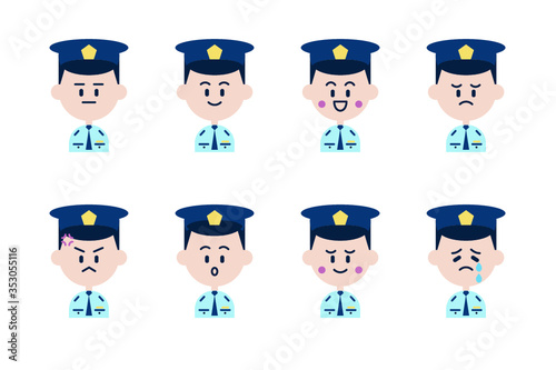 警官のアイコンセット