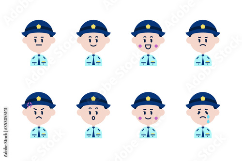 婦人警官のアイコンセット