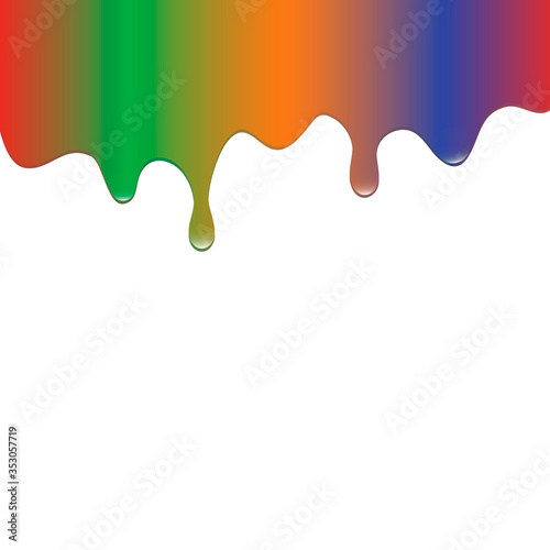 Fototapeta Naklejka Na Ścianę i Meble -  Dripping colorful paint. Vector illustration