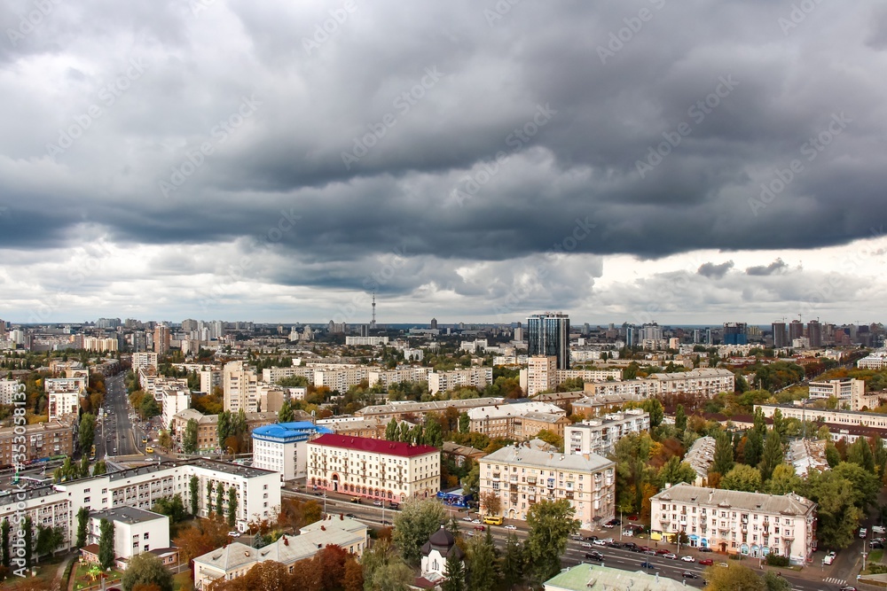 panorama of Kyiv city 