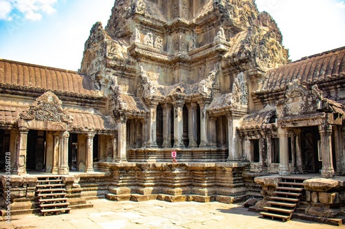 A beautiful view of Angkor Wat temple at Siem Reap, Cambodia.