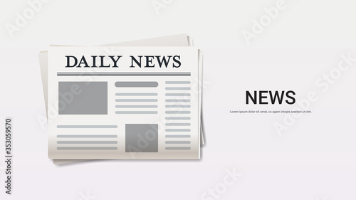 daily news newspaper breaking news headline press mass media concept copy space horizontal vector illustration