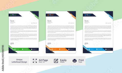 Creative modern letterhead template design