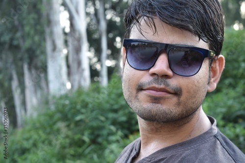 Portrait of a handsome man with sunglasses