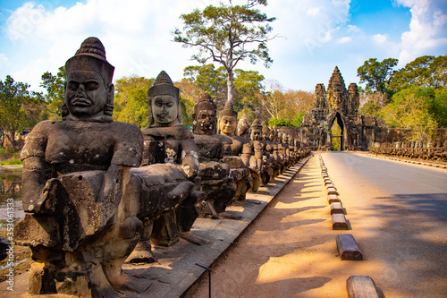 A beautiful view of Angkor Wat temple at Siem Reap, Cambodia.