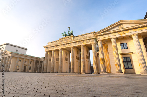 Brandenburg Gate With Sunlight  Berlin  Germany