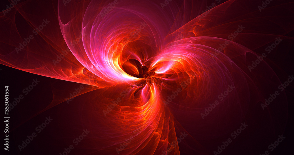 Obraz premium 3D rendering abstract colorful fractal light background