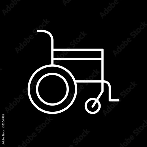 Attractive and Beautifully or Faithfully Designed Wheelchair Icon