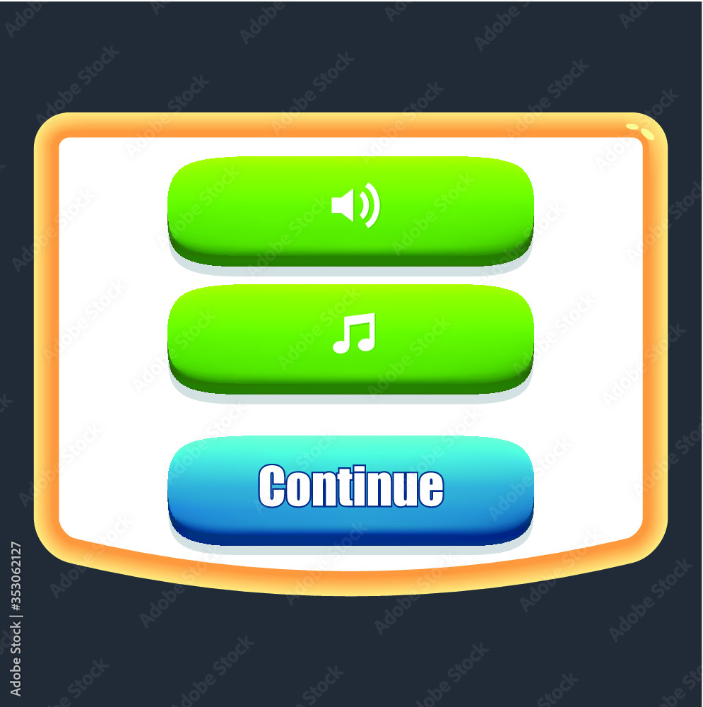 Obraz premium Game GUI Kit for Developers