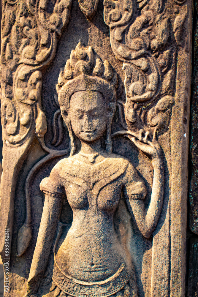 A beautiful view of Angkor Wat temple and nature at Siem Reap, Cambodia.