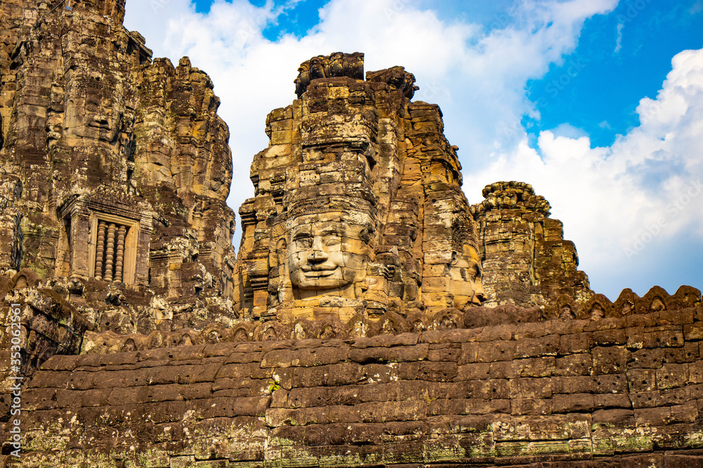 A beautiful view of Angkor Wat temple and nature at Siem Reap, Cambodia.