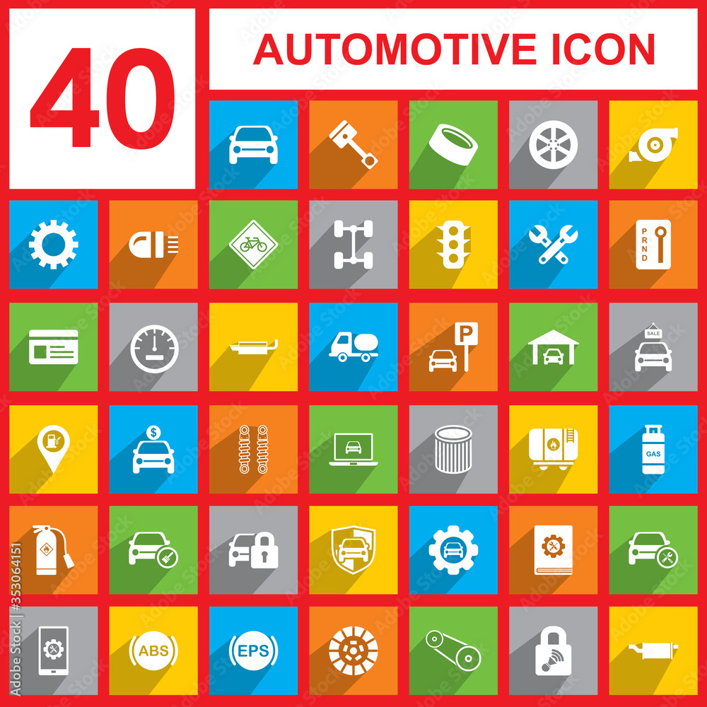 automotive set icon , set icon automotive set icon , set icon