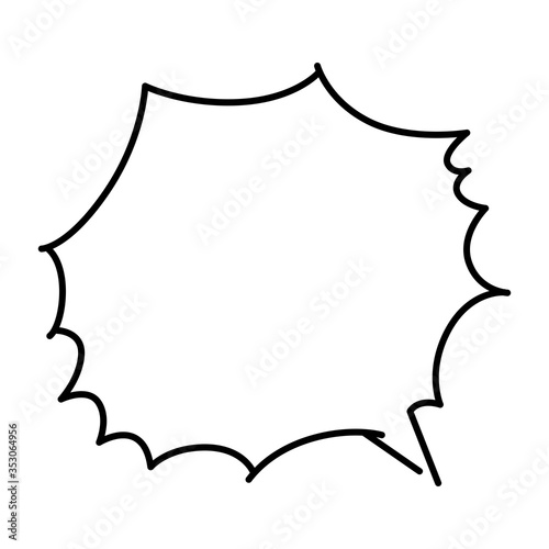 セリフなどに使うギザギザしたフキダシ枠のイラスト Stock Vector Adobe Stock