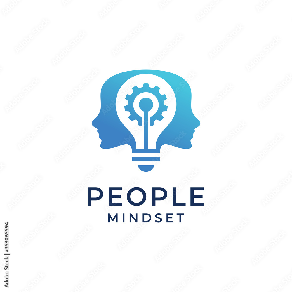design logo with a symbol of the human mindset design logo with a symbol of the human mindset