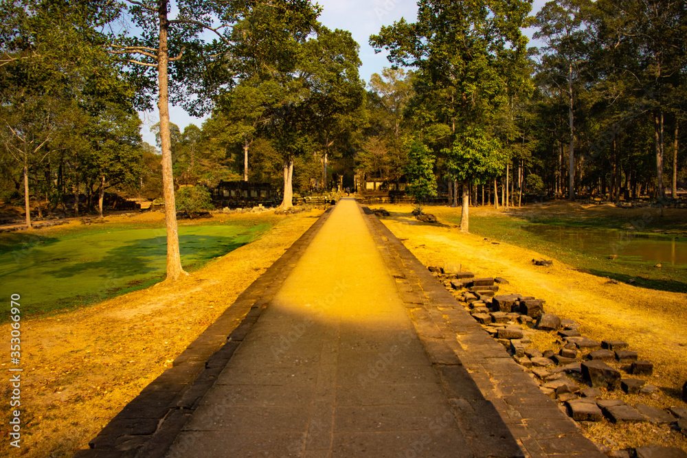 Fototapeta premium A beautiful view of Angkor Wat temple at Siem Reap, Cambodia.