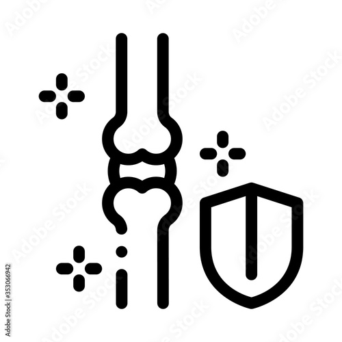 bone strengthening icon vector. bone strengthening sign. isolated contour symbol illustration