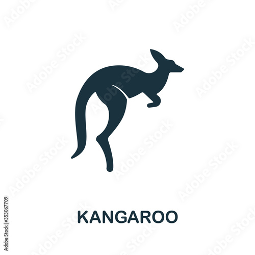 Kangaroo icon from australia collection. Simple line Kangaroo icon for templates, web design and infographics