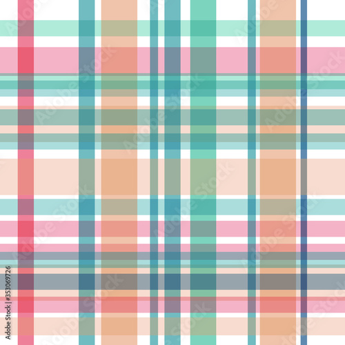 plaids vector seamless repeat pattern.70's color palette