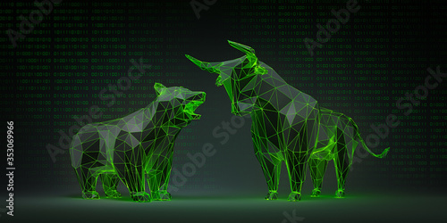 Bulle und Bär - Digital Stock Market photo