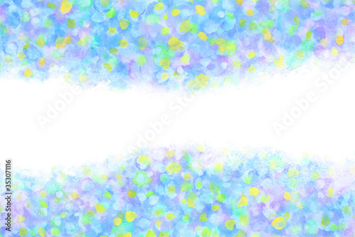 水 雨 ブルー アジサイ 水彩 背景