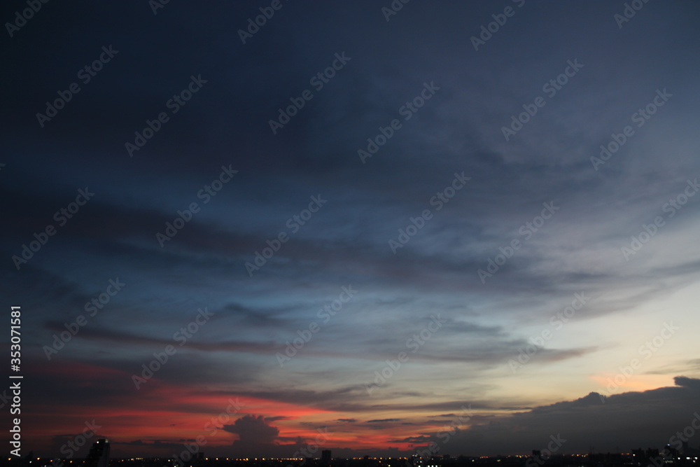 dark cloud almost night evening time dark cloud almost night evening time