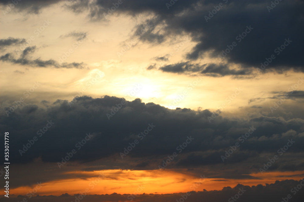 dark cloud almost night evening time 