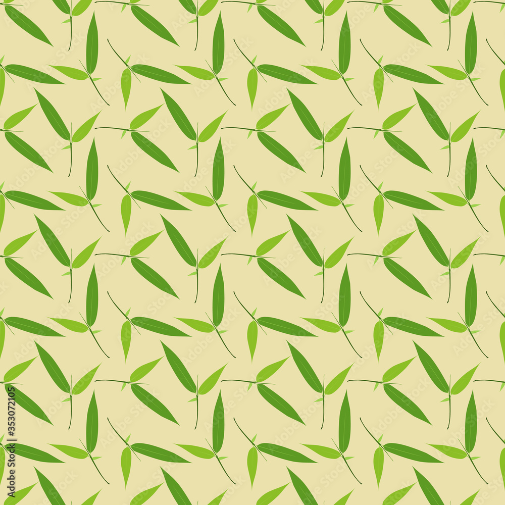 Bamboo leaves seamless pattern, Bamboo vector design Bamboo leaves seamless pattern, Bamboo vector design