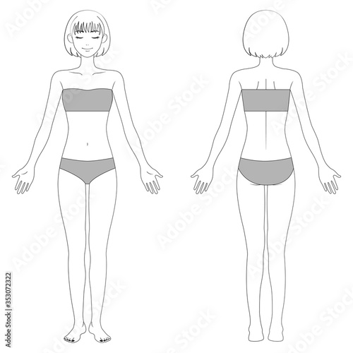 女性　全身　美容　1色
