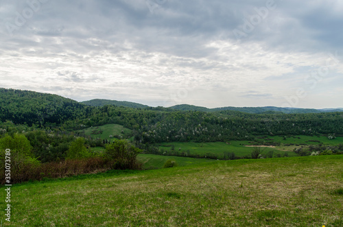 Dolina miejscowości Krywe Bieszczady