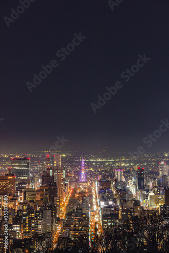 大倉山から見る札幌市夜景