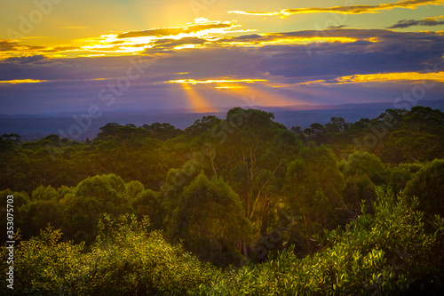 Sunset on Mount Annan. Australia
