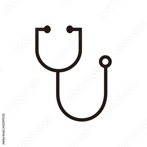stethoscope icon vector illustration sign