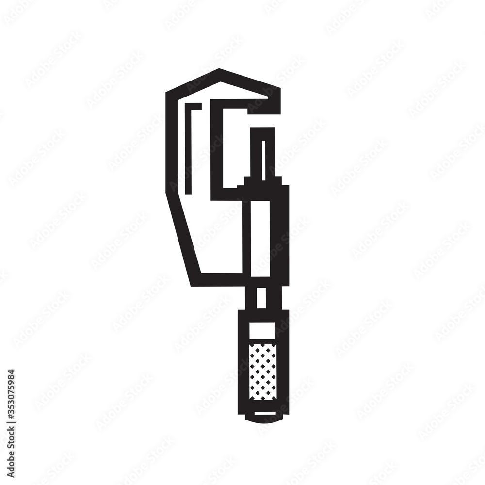 Caliper Tool Side Retro Black and White Caliper Tool Side Retro Black and White