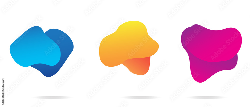 Modern abstract vector banner set. Abstract shapes composition. Dynamical colored forms and line. Vector illustration Modern abstract vector banner set. Abstract shapes composition. Dynamical colored forms and line. Vector illustration
