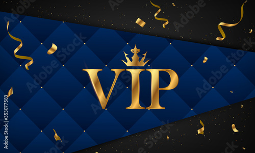 VIP poker Luxury vip invitation with confetti Celebration party Gambling banner background.
