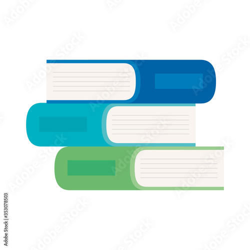 pile of books, on white background, stack of books, concept of learning vector illustration design