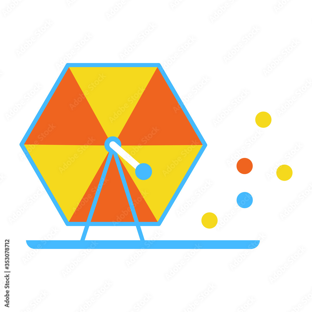 ガラガラ回す カラフルな福引の抽選器のイラスト Stock Vector Adobe Stock