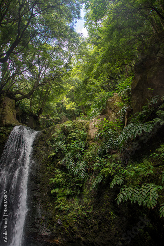 walk and discover the prego salto waterfall on the island of sao miguel, azores