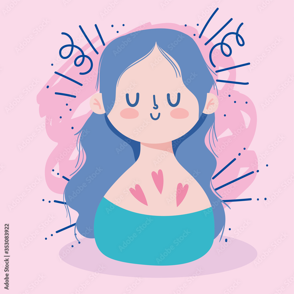 Avatar woman cartoon vector design