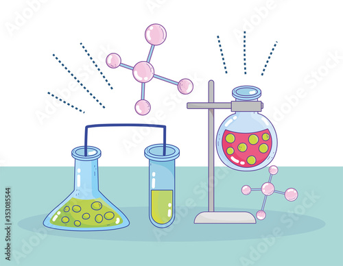 science beaker flask molecule experiment research laboratory