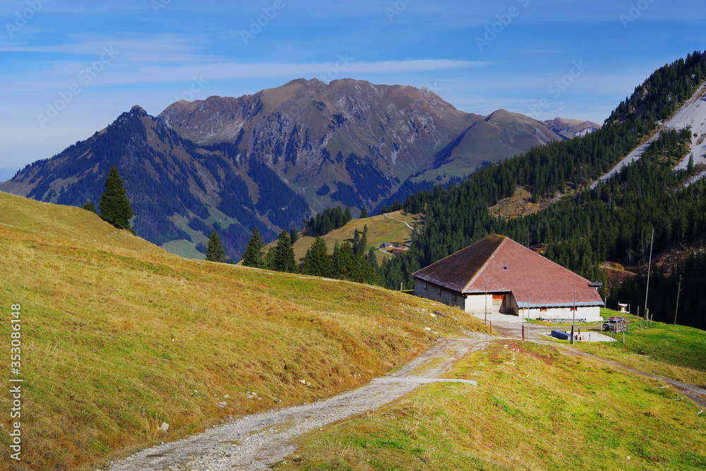 Alpine landscape in the Swiss Alps, Europe