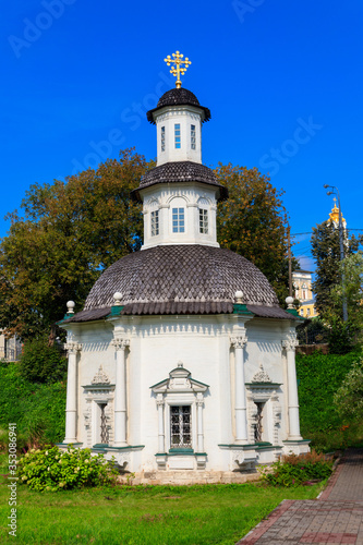 Chapel of the Pyatnitsky well in Sergiev Posad, Russia
