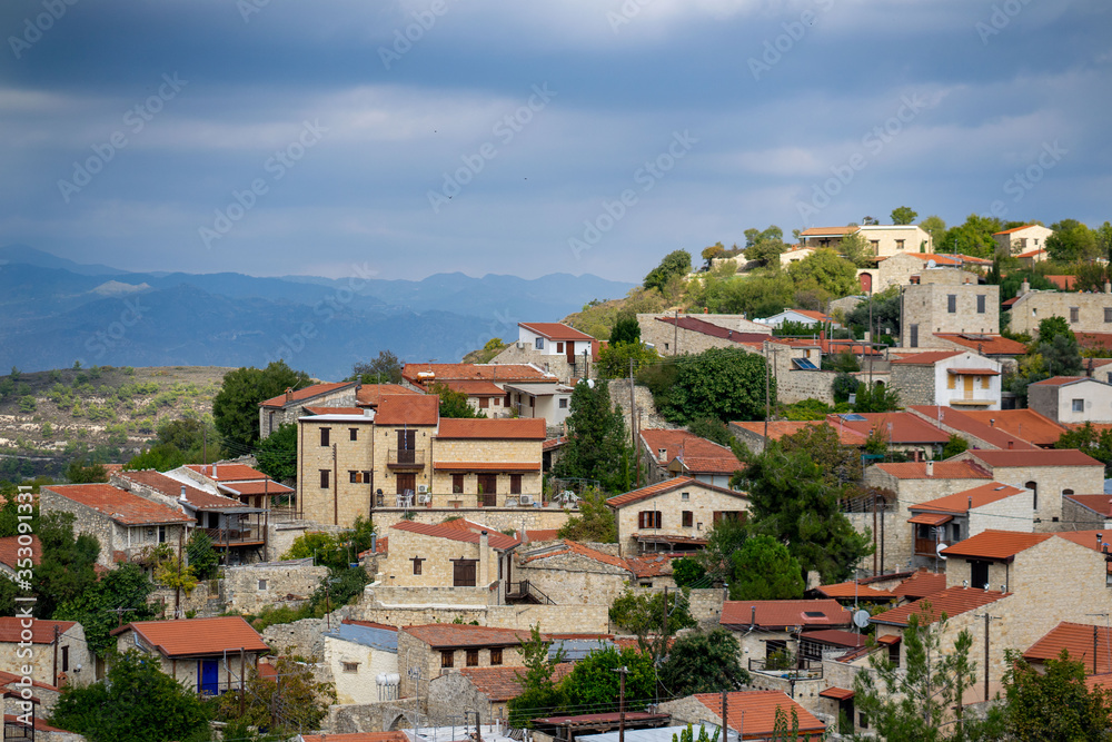 Village in the mountains of cyprus
