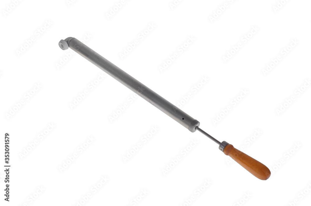 Old bicycle pump. Old bicycle pump.