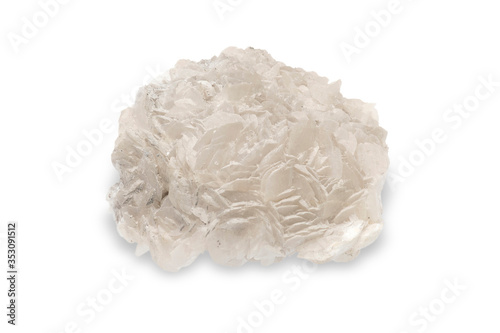 Magnesite mineral isolated on white background