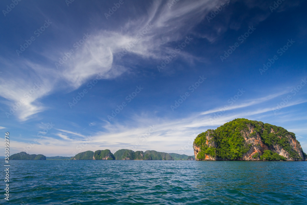 Amazing Phang Nga Bay with thousands of islands in Thailand