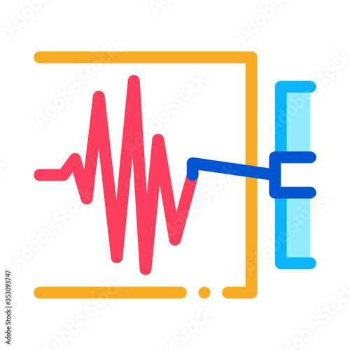 richter scale measurement icon vector. richter scale measurement sign. color symbol illustration
